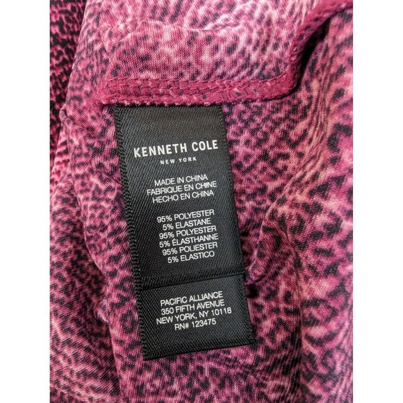 Kenneth Cole Vibrant Pink Wrap Blouse Size Large‎ - Picture 5 of 7